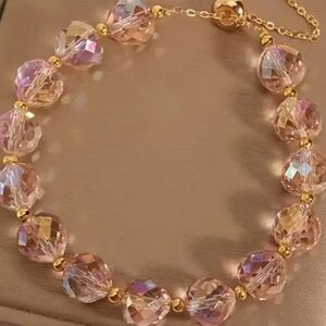 Pink beaded bracelet